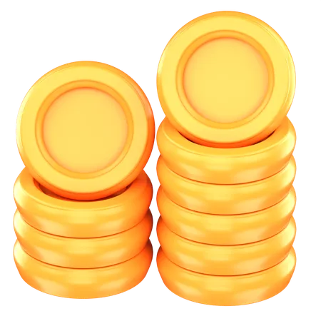 Gold Coins Stack  3D Icon