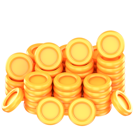 Gold Coins Stack  3D Icon