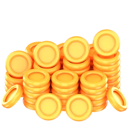 Gold Coins Stack  3D Icon