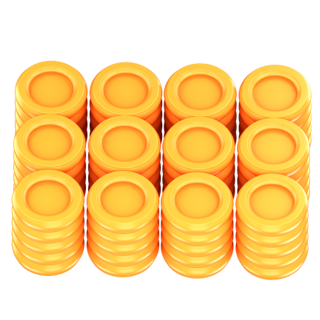 Gold Coins Stack  3D Icon