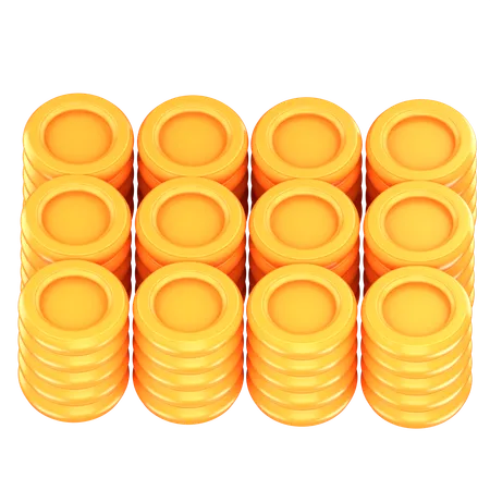 Gold Coins Stack  3D Icon