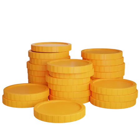 Gold Coins Stack  3D Icon