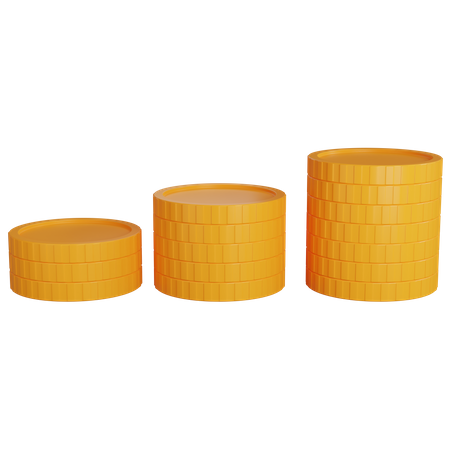 Gold Coins Stack  3D Icon