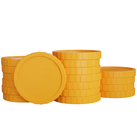 Gold Coins Stack  3D Icon