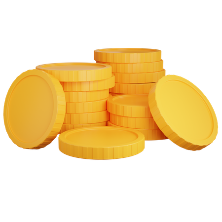 Gold Coins Stack  3D Icon