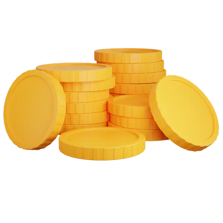 Gold Coins Stack  3D Icon