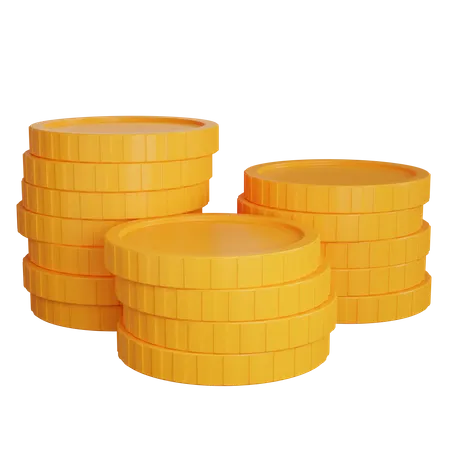 Gold Coins Stack  3D Icon