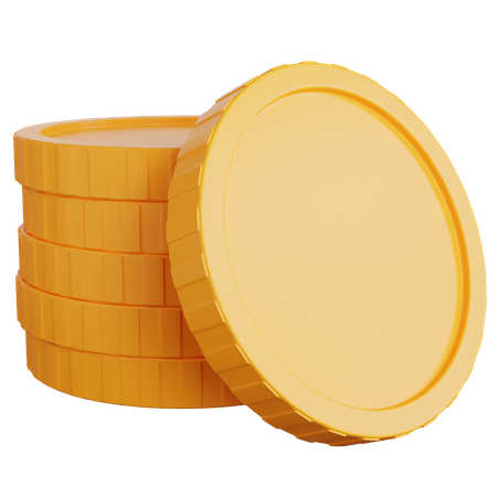 Gold Coins Stack  3D Icon