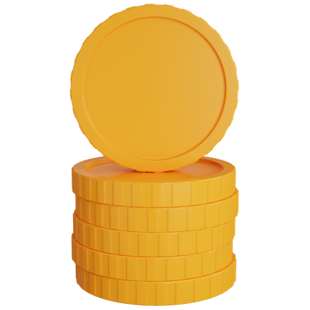 Gold Coins Stack  3D Icon