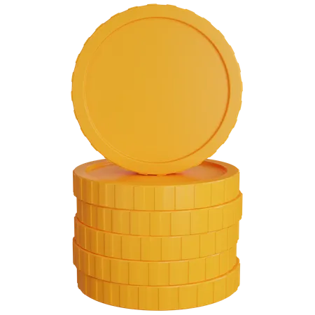 Gold Coins Stack  3D Icon