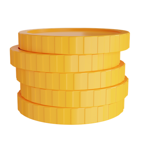 Gold Coins Stack  3D Icon