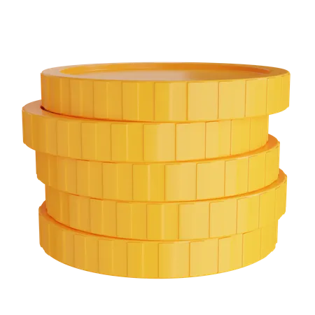 Gold Coins Stack  3D Icon