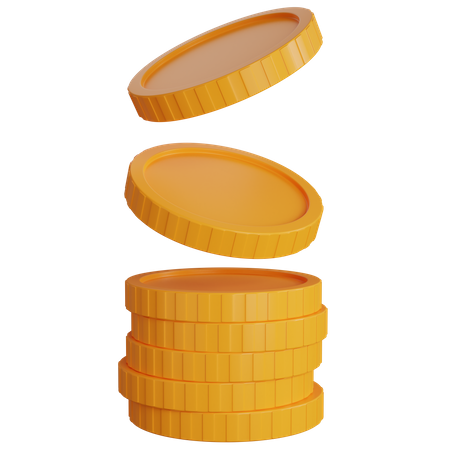 Gold Coins Stack  3D Icon