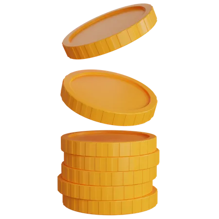 Gold Coins Stack  3D Icon