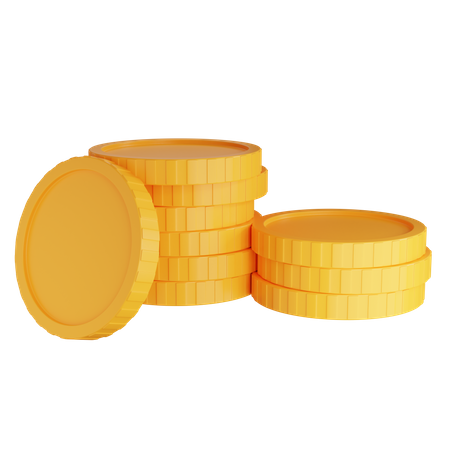 Gold Coins Stack  3D Icon