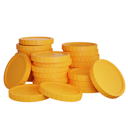 Gold Coins Stack  3D Icon