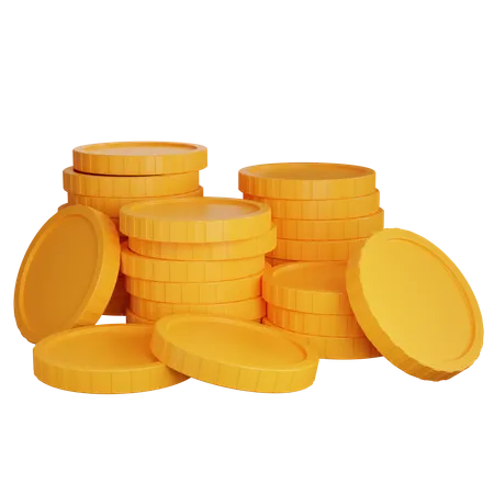 Gold Coins Stack  3D Icon