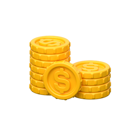 Gold Coins Stack  3D Icon