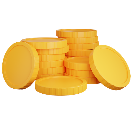 Gold Coins Stack 3D Icon