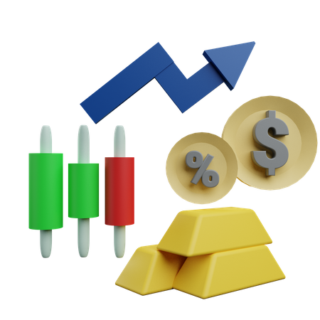 Gold Commodity  3D Icon