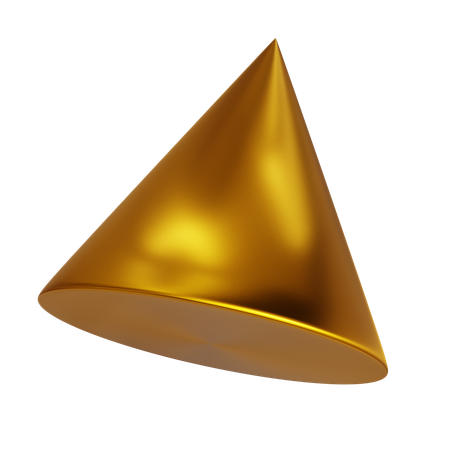 Gold Cone  3D Icon