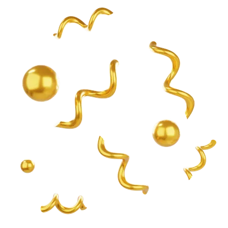 Gold Confetti  3D Icon