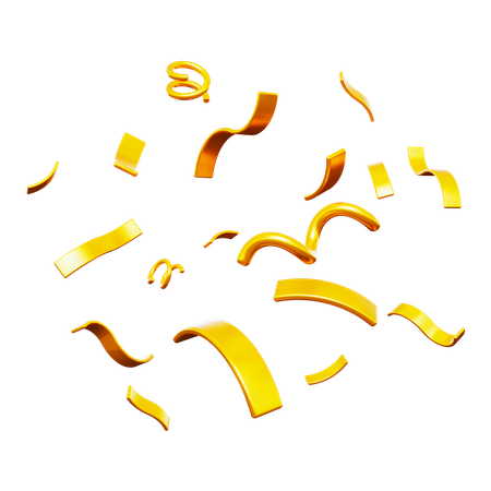 Gold Confetti  3D Icon