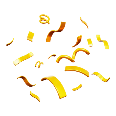 Gold Confetti  3D Icon