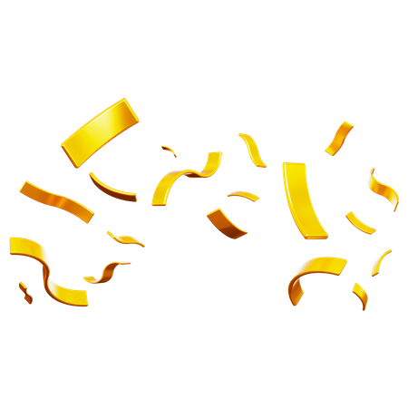 Gold Confetti  3D Icon