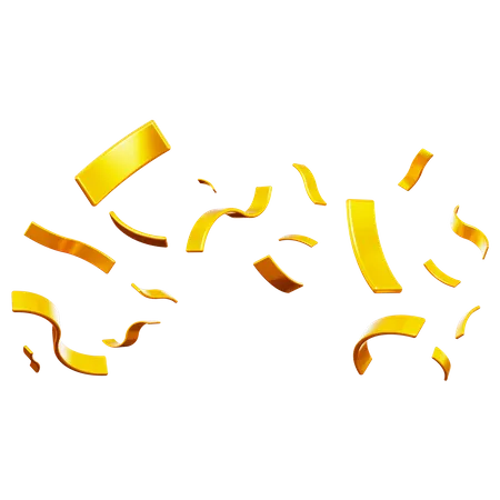 Gold Confetti  3D Icon