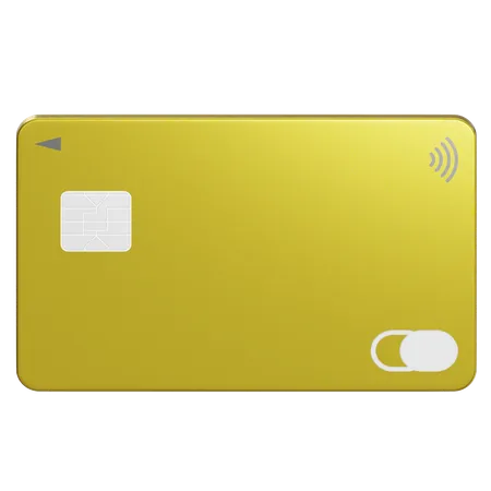 Gold Credit Card  3D Icon