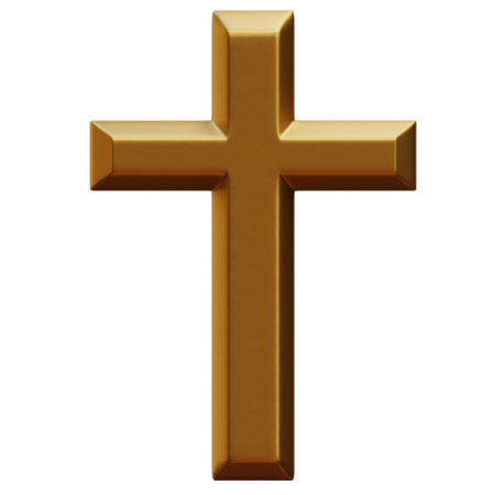 Gold Cross  3D Icon