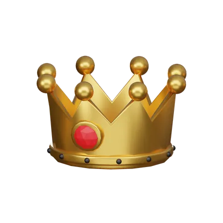 Gold Crown 3 D Icon 3D Icon