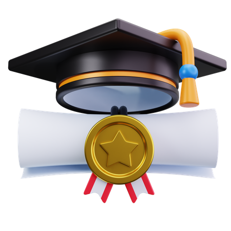 Gold Diploma  3D Icon