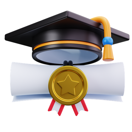 Gold Diploma  3D Icon