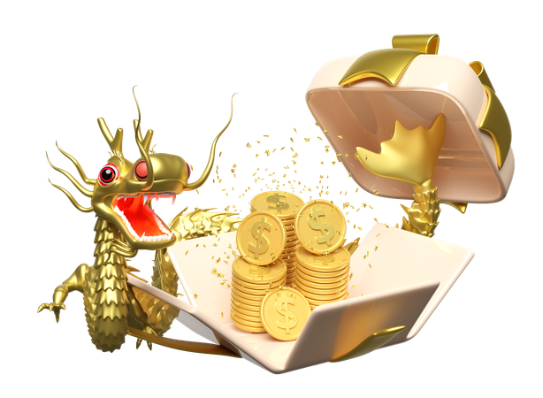 Gold Dragon  3D Icon