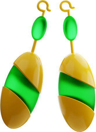 Gold Earring Jewelry  3D Icon