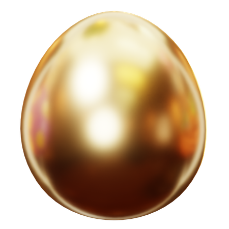 Gold Easter Egg  3D Icon