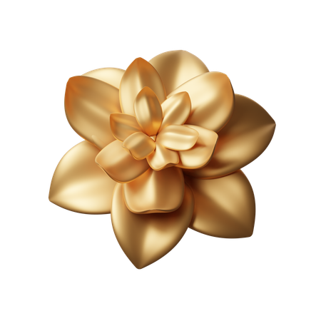 Gold Flower  3D Icon