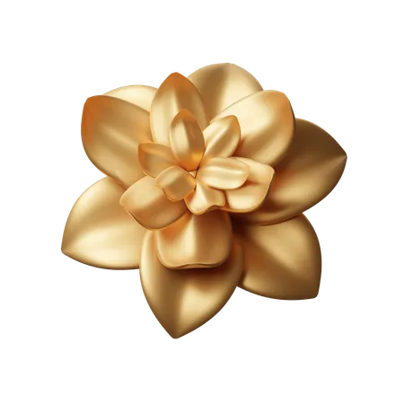 Gold Flower Download This Item Now 3D Icon
