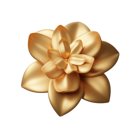 Gold Flower  3D Icon