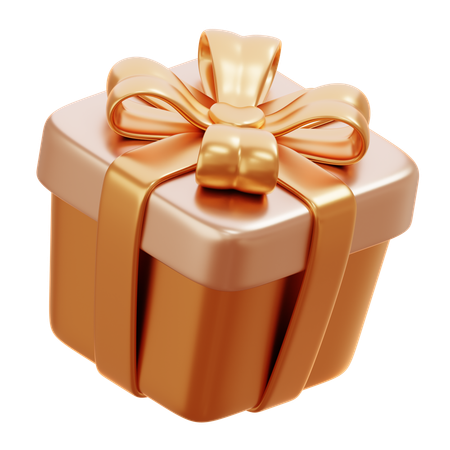 Gold Gift  3D Icon