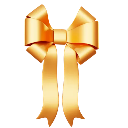 Gold Gift Bow  3D Icon