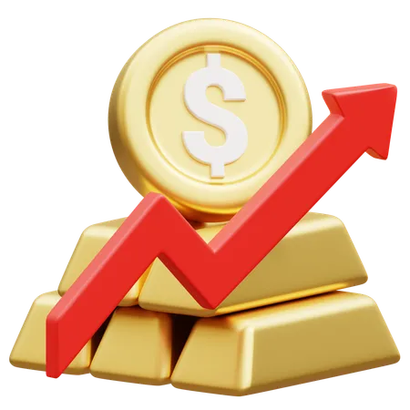 Gold Growth  3D Icon