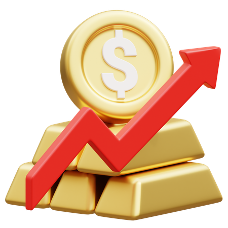 Gold Growth  3D Icon