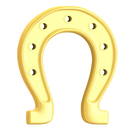 Gold Luck Horseshoes St Patrick Day Symbol 3 D Render Illustration 3D Illustration