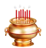 Gold Incense Pot
