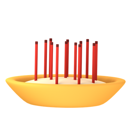 Gold Incense Pot  3D Icon