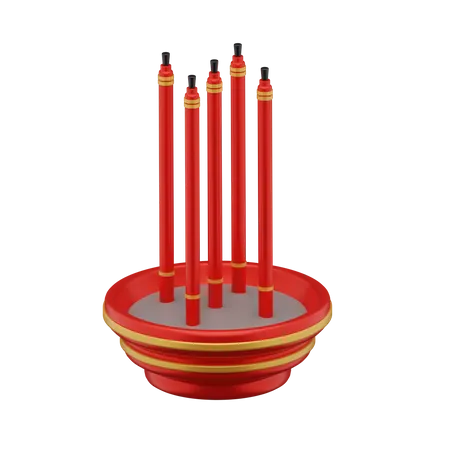 Gold Incense Pot  3D Icon