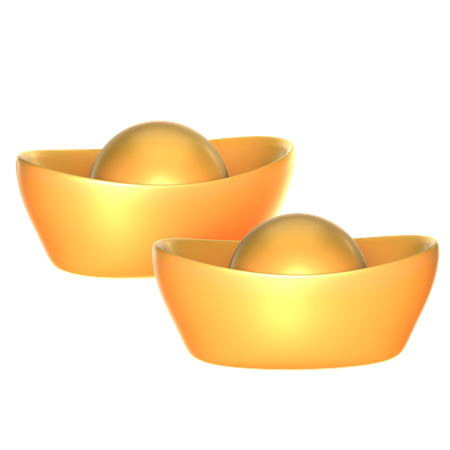 金塊  3D Icon